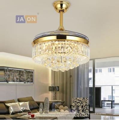 China Modern Crystal Ceiling Light.For Ceiling Fan.LED Lamp.LED Light.Ceiling Lights.LED Foyer Golden ABS Crystal Steel Alloy Acryl for sale