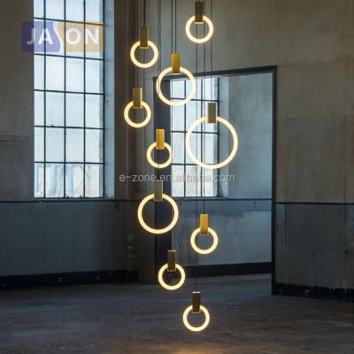 China Nordic Residential LED Iron Ring T9 Glass DIY LED Lamp.Pendant Lights.Pendant Lamp.Pendant Light For Dinning Room Foyer Bedroom for sale