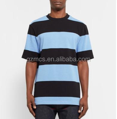 China Wholesale Cheap Round Striped Anti-Pilling Men's T-Shirt Neck T-Shirt Wholesale China Supplier for sale