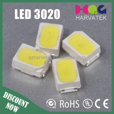 China INGAN Harvatek specification 2800-3500k led smd 3020 led diode for sale