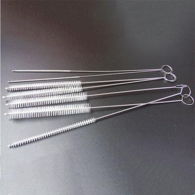 China Tube Brush Test Tube Brush Uses In Lab Stainless Tube Brush Cleaning Pipe Strip Brush for sale