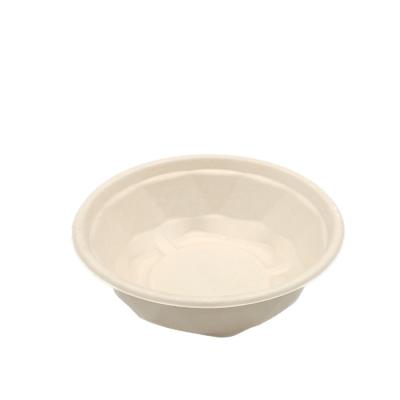 China 600ml Eco Waterproof Biodegradable Disposable Salad Bowl Sets Bamboo Tableware Bio Sugar Cane Bagasse Bowl for sale