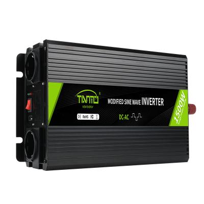 China Aliminum Alloy Tianmo New Energy CE RoHS 1500W Power Inverter DC12V 24V 48V to AC220V 230V 240V 110V 120V Modified Sine Wave Inverter for sale