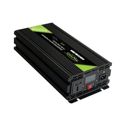 China Aliminum Alloy Tianmo DC12V 24V AC220V 120V 1000W Pure Sine Wave Inverter with Built-in Battery Charger for sale