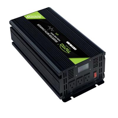 China Aluminum Alloy Tianmo DC12V 24V AC220V 110V 3000W Pure Sine Wave Output Power Inverter with Charger for sale