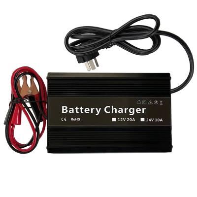 China Tianmo Standard Battery 3 Stages 12V20A 24V10A Smart Battery Charger For Lead Acid Battery Lithium Battery for sale