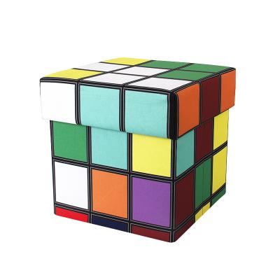 China Foldable Living Room Furniture Collapsible Rubik's Cube Stool Stool for sale