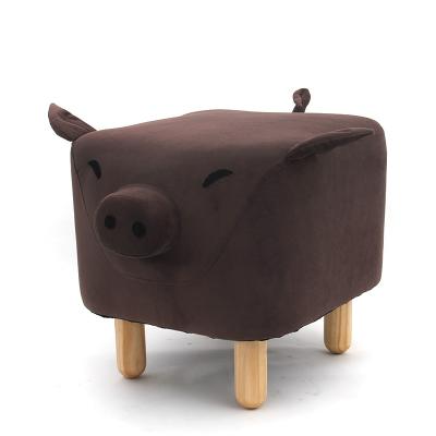 China Home Storage Design Kids Furniture Wood Pays Animal Shape Stool For Kids for sale