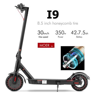 China Unisex No Tax EU Warehouse i9 2 Wheels UK Max Smart Light Electric Scooter With APP Adult Electric Scooters Hot Sales for sale