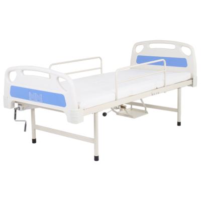 China 3 Function Baiyang OEM ODM Bed 1 Function Single Crank Hospital Bed Medical Nursing Bed For Patients for sale