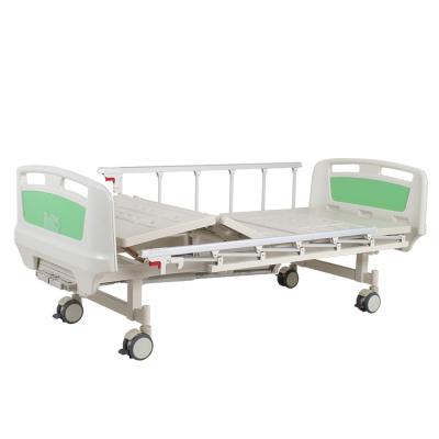 China Cheap Hospital Bed 2 Cranks Inpatient Bed Price Manual Medical Hospital Bed for sale