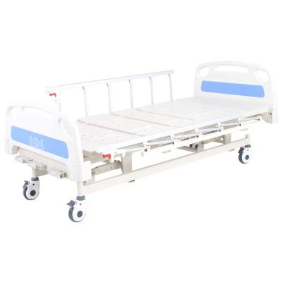 China Hospital Bed HPZY Triple Function Manual Medical Bed With ABS Headboard for sale