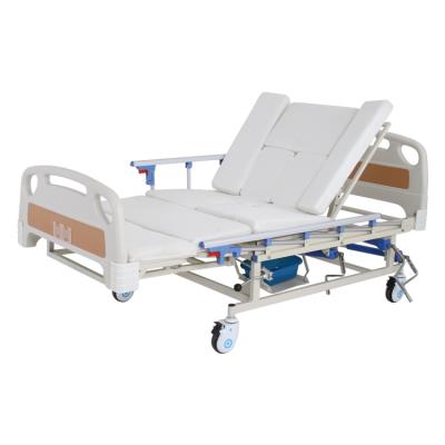 China Lowest price commercial multifunctional electric manual homecare furniture factory nursing hospital bed with toilet for sale