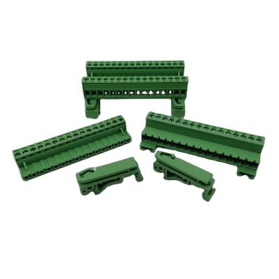 China PA66 5.08mm Pitch Screw Clamp Terminal Block 16 Pin Pluggable Male & PCB Female Pluggable Terminal Blocks & Socket & Header Te koop