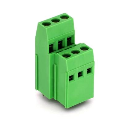 China Wire Connecting 5.08 Pin Space YB372-508 Horizontal 2 Row Input Terminal Block Screw Clamp For Printed Circuit Board for sale