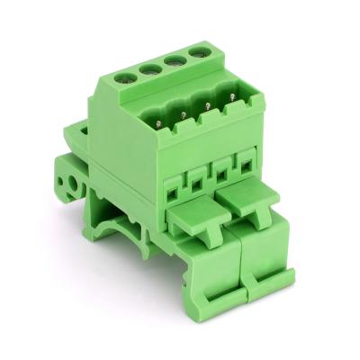 China Wire Connecting YE3230-508 Din Rail Wire Connector Terminal Block Pluggable 5.08mm Pitch Te koop