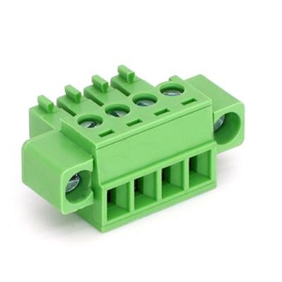 China Euro Device Autamation Equipment 3.81mm Pitch 4 Position YC421-381 Style PCB PluggableTerminal Electrical Block With Screw Lock Te koop