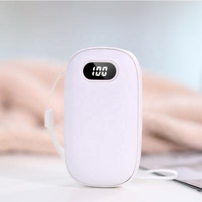 China Convenient 2023 Wholesale OEM ODM Display temperature Portable Pocket USB Rechargeable mini Hand Warmer mobile fast charging power banks for sale