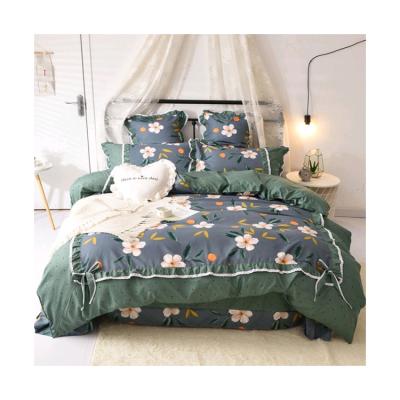 China Nondisposable Washable Cotton Sheet Sets 4 Piece Home Bed Sheet For Solid Color Comforter Sheet Bedding Set for sale