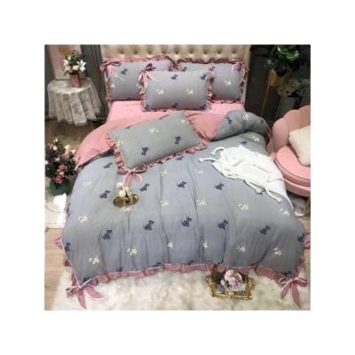 China Girl's Nondisposable Korean Princess Style Sheet Bedding Set Enough For Dropshipping for sale