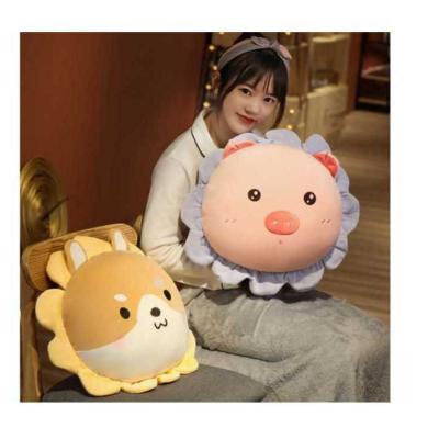 China 2021 Custom Folded Wholesale Soft Plush Pillow Stuffed Toys For Baby for sale