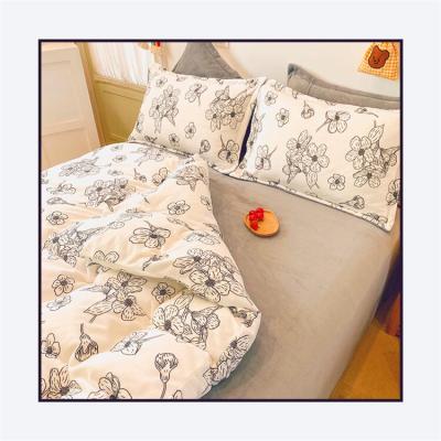 China Winter Anti-static Thicken Flannel Fabric Latest Design Mandala Plain Warm Soft Bed Sheet Bedding Set for sale