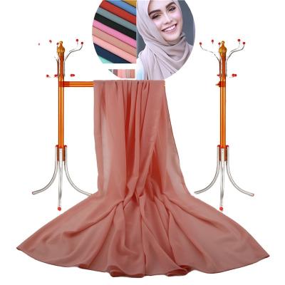 China Long Solid Color Chiffon Hijab Multiple Colors Shawls Available Daily Chiffon Veil High Quality Premium Chiffon Hijab for sale