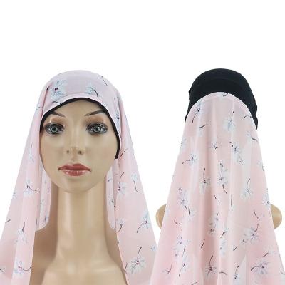 China Wholesale Chiffon Instant Hijab Convenient and Lightweight Instant Hijabs Chiffon Instant Scarf With Hijab Hood for sale