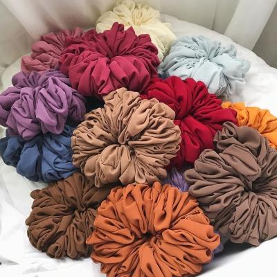 China Fashion Wholesale Custom Fashion Elastic Hair Scrunchies Ring Set Accessories For Women Muslim Hairwrap for sale