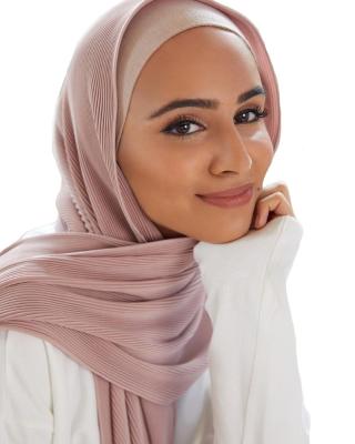 China High quality muslim hijab chiffon scarf plain shawl woman scarf pleated plain soft chiffon hijab underscarf for sale