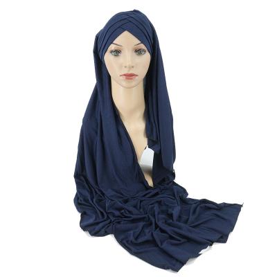 China Fashion wholesale milk fiber instant hijab with criss-cross special instant hijab soft cotton scarf hijabs for sale