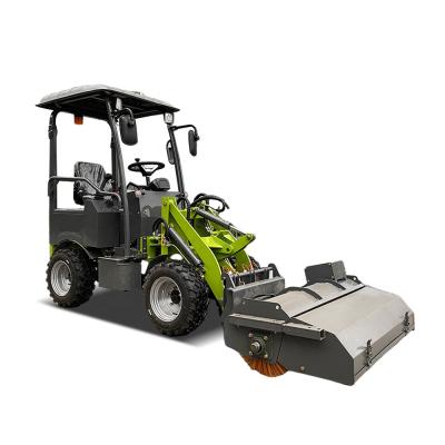 China Rearing Mini Front Electric Loader Multifunctional Electric Mini Loader With Grass Cutter for sale