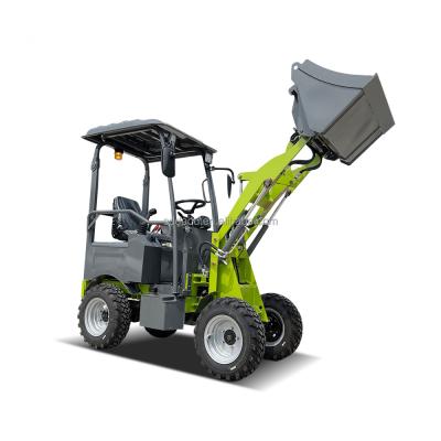 China Elevating Front End Electric Mini 4 WD Wheel Loader 0.4 Ton Electric Loader For Sale With CE Cerfication for sale