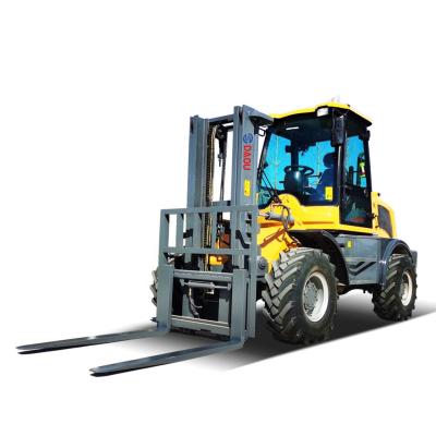 China Professional Low Price Small 3 Ton Rough Terrain Diesel Forklift From Advertising Company Factory for sale