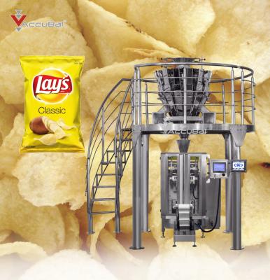 China Good food precision 10/14 head weigher snack multihead weigher potato chips packing machine for sale