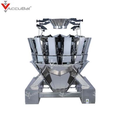 China Food CE certified automatic multihead 10 head weigher 14 with gummy candy weighing packing machine multi heads combination weigher for sale