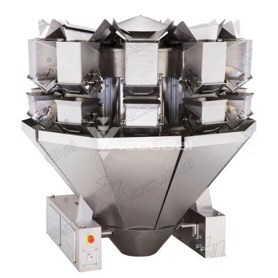 China High speed large volume food multihead 3kg weigher for heavy round products onion multihead weighing for sale