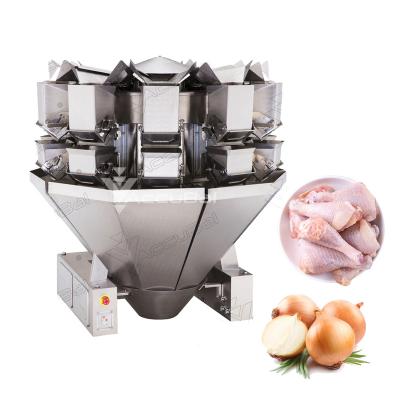 China Food 10 Head Packaging Machine Automatic Vegetable Frozen Food Weighing Packing Machine For Vegetable Meat Fruit for sale