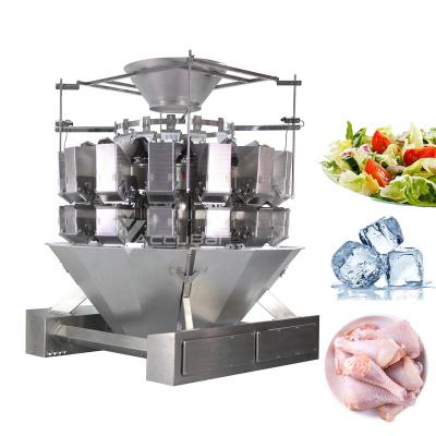 China Food Potato Chips Fruit Potato 14 Heads Multihead Weigher Bread Packing Machine for sale