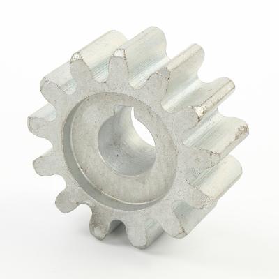 China HY00014 Hotels Pitch Diameter White Zn-Clad Steel Spur Gears Manufacturer for sale