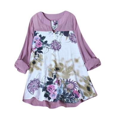 China Anti-Static Women's Shirt Print Parcou Tropical Suit for sale