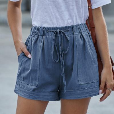 China Anti-Wrinkle Casual Silk Shorts Summer European Strap High New Loose And American Size Shorts for sale