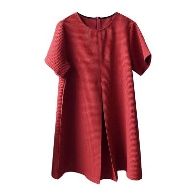 China 2022 New Arrival Summer Anti-wrinkle Dress Solid Girls' O-neck Casual Outfits for sale