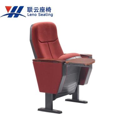 Chine Chart Cup Holder Folding Auditorium Chair with Sponge Cushion Wooden Meeting Chair Mech à vendre