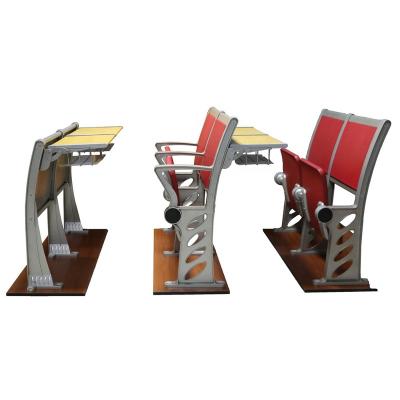 China Aluminium alloy university college chair and desk School PU furniture for sale