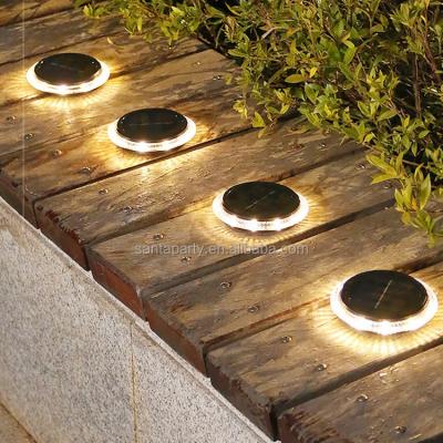 China 2022 Hot Selling Outdoor Garden 1.2 v 8 Led Solar Light Waterproof Underground Floor Light for sale