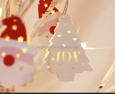 China Christamas Home Decoration 2022 New Style Reindeer Socks Santa Claus Red Christmas Tree Hanging Indoor Outdoor Xmas Lights in China for sale