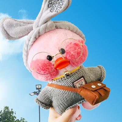 China Big Bow Plush Pink Face Gray Duck Cafemimi Cute Plush Toy for sale