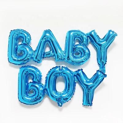 China Gift Toy Decoration Birthday Balloon Blue BABY BOY, PINK BABY Sets Mylar Foil Balloons Hot Selling Birthday Party Toy Gift for sale