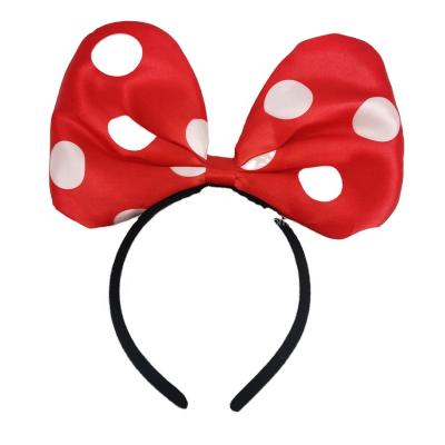 China 2021 New Style Cute Headband Baby Hair Accessories Lovely Polyester Fabric Dots Headband Women Girl White Headband Cute Headband for sale